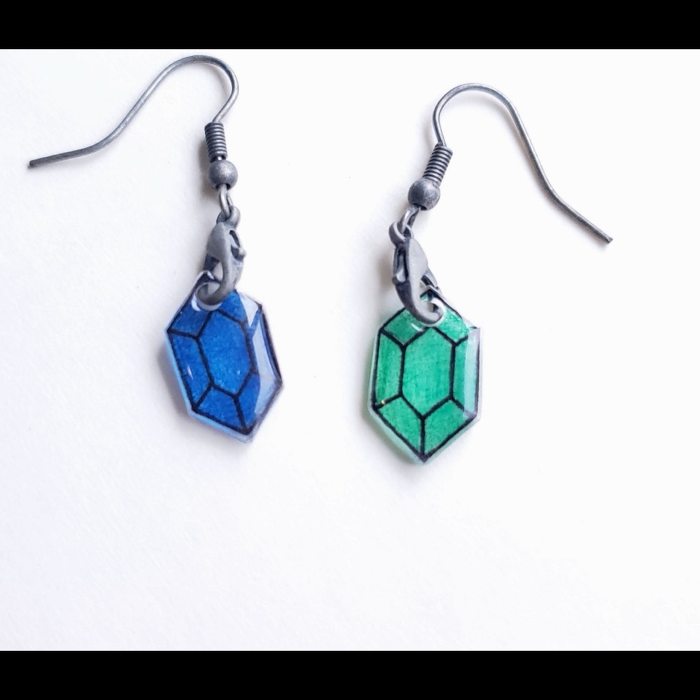 LEGEND OF ZELDA | Rupee Earrings | Custom Made